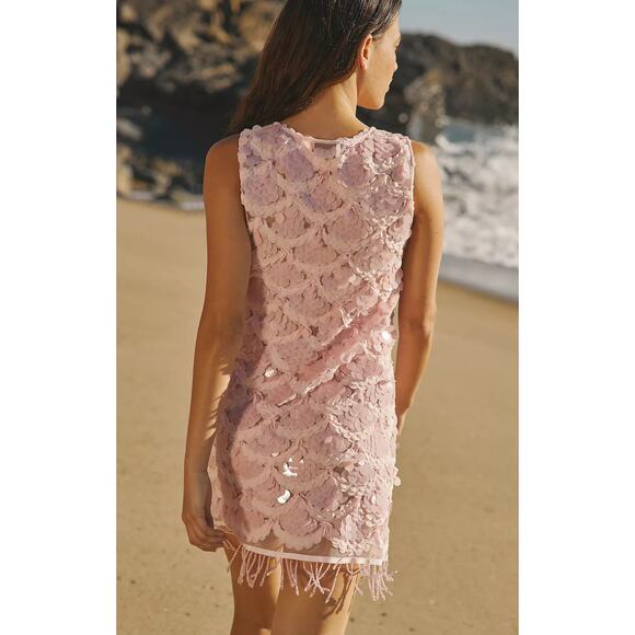 NWT Beach Riot x Anthropologie Sequin Cover-Up Mini Dress - Medium - Picture 3 of 4